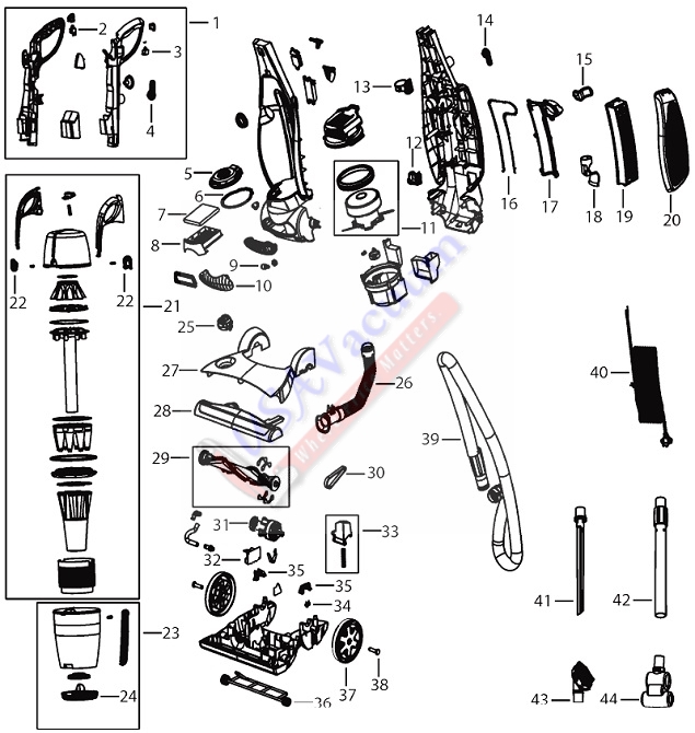 Bissell 50C9 93Z6 Heavy Duty Upright Vacuum Parts List & Schematic