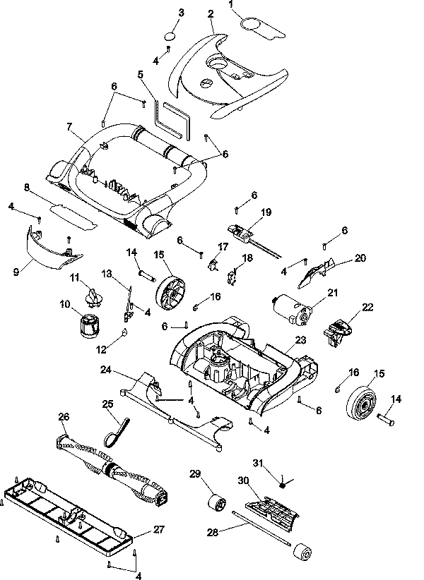 Hoover U8185 Savvy Bagged / Bagless Combo Upright Vacuum Parts List & Schematic