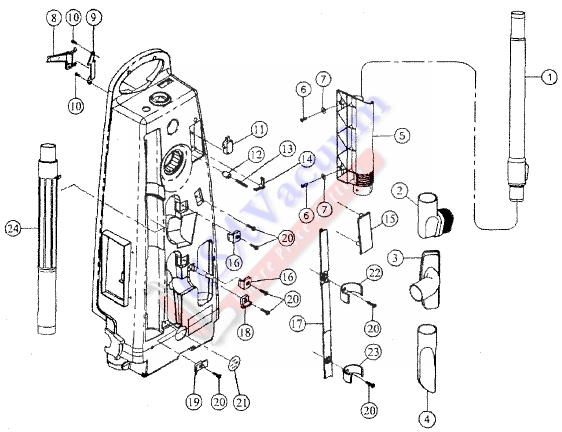 Cirrus CR79 Upright Vacuum Cleaner Parts List & Schematic