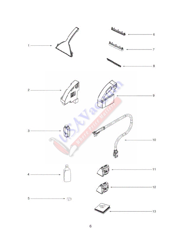 Eureka 2590 Atlantis Upright Extractor Parts List & Schematic