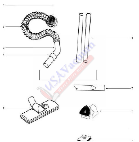 Eureka 3690 Mighty Mite Whirlwind Canister Vacuum Cleaner Parts List & Schematic
