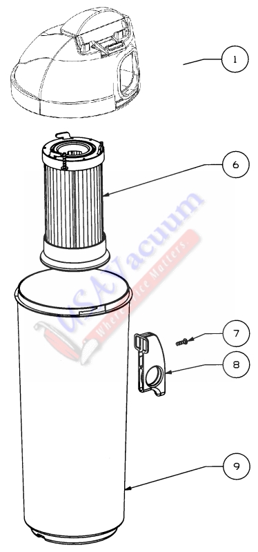 Eureka 4703 Bagless Upright Vacuum Parts List & Schematic
