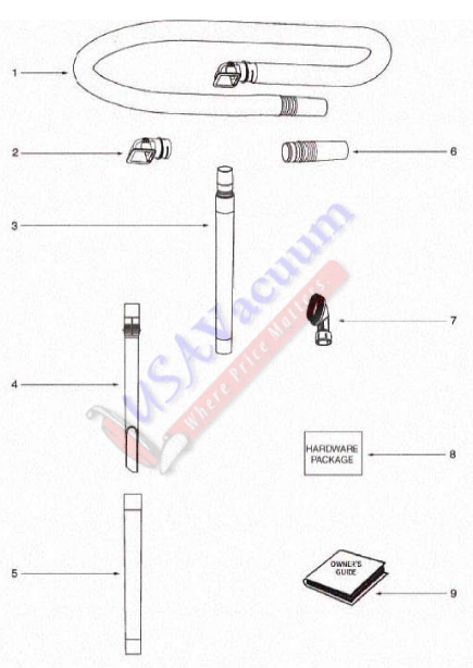 Eureka C5712 Commercial Upright Vacuum Parts List & Schematic