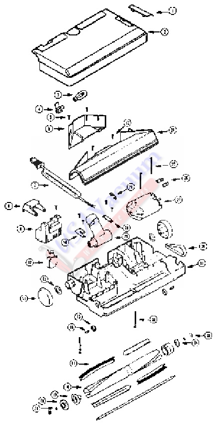 Eureka 8285 Express Canister Vacuum Cleaner Parts List & Schematic