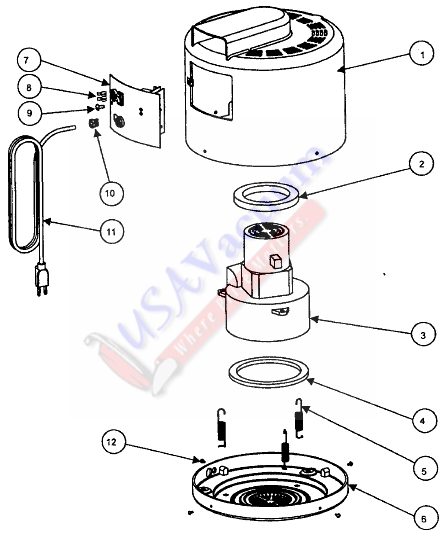 Eureka CV2301 Central Vacuum Parts List & Schematic