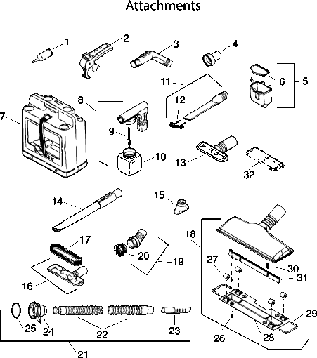 Kirby Generation IV (G4) Attachments