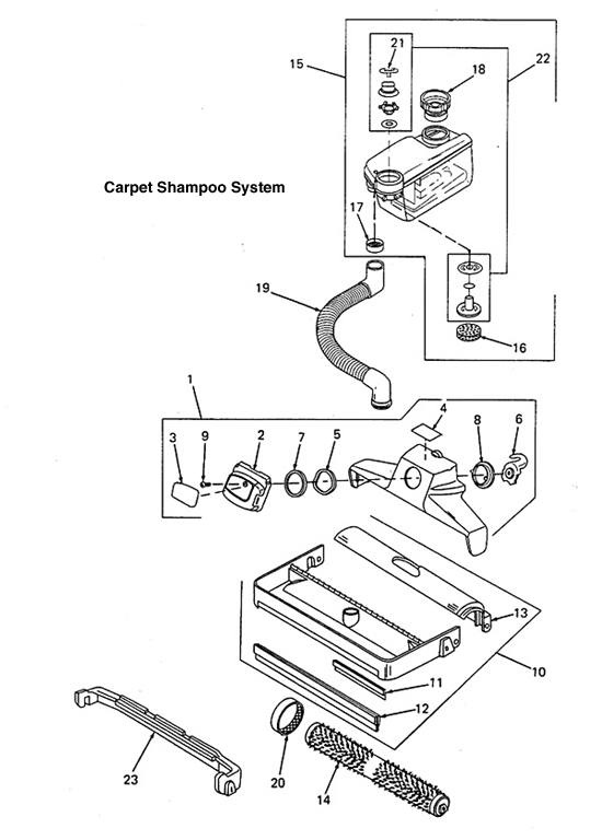 Kirby Generation VI (G6) Carpet Shampoo Assembly