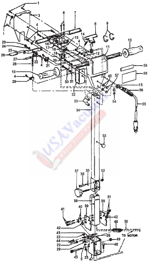 Hoover C5041 FloorMAX Commercial Burnisher Parts List & Schematic