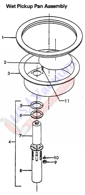Hoover C2093 Wet / Dry Recovery Tank Parts List & Schematic