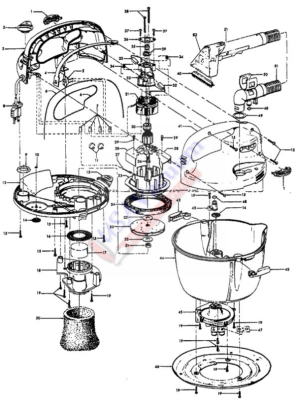 Hoover F5411 SteamVac Jr. Parts List & Schematic, Hoover Model F5411 Parts List & Schematic