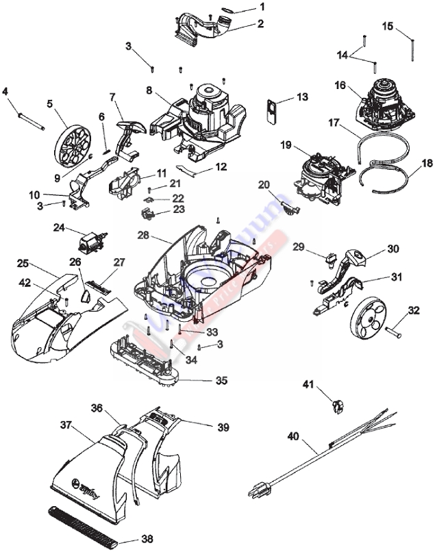 Hoover F6212 SteamVac Agility Parts List & Schematic
