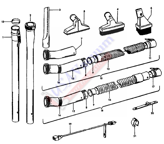 Hoover S1311 Tempo / Portapower II Parts List & Schematic