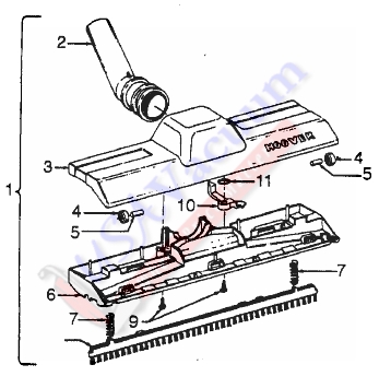 Hoover S1420 Portapower II Vacuum Cleaner Parts List & Schematic