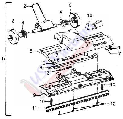 Hoover S1335 Tempo Vacuum Cleaner Parts List & Schematic Hoover S1335 Tempo Vacuum Cleaner Parts List & Schematic