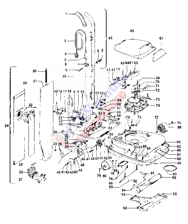 Hoover U4313 - Commercial Upright Vacuum