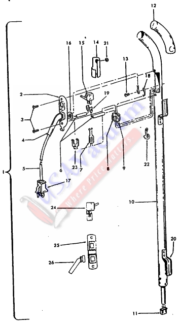Hoover U7037 Commercial Upright Vacuum Parts List & Schematic
