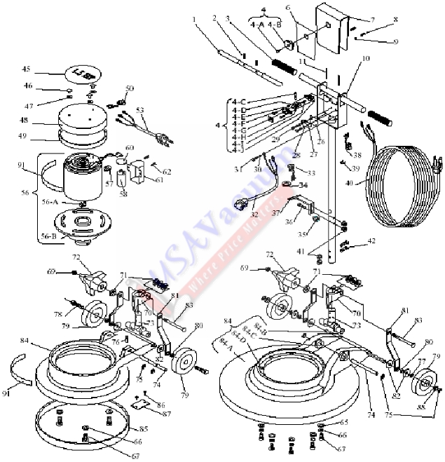 Koblenz RM-1715 Commercial / Industrial Floor Machine Parts List & Schematic