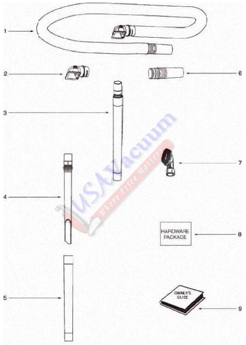 Sanitaire SC5713 Upright Vacuum Cleaner Parts List & Schematic
