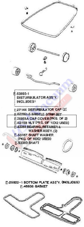 Sanitaire SC678 Commercial Upright Vacuum Cleaner Parts List & Schematic