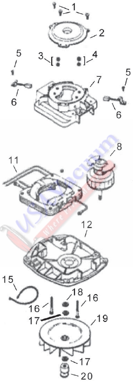 Sanitaire SC883 Commercial Contractor Upright Vacuum Cleaner Parts List & Schematic