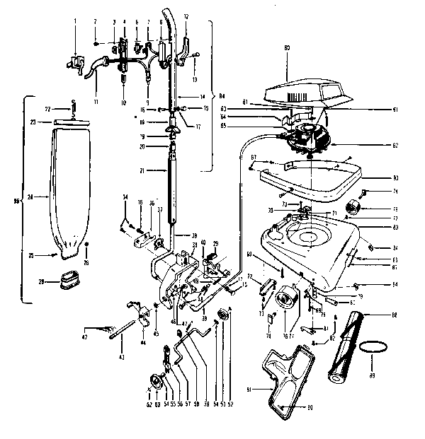 Hoover C1065 Industrial Cleaner Parts List & Schematic