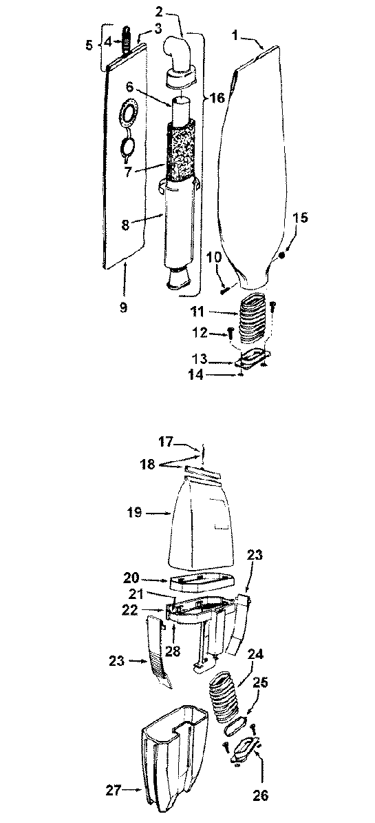 Hoover C1805 Professional Commercial Upright Parts List & Schematic, Hoover Model C1805 Parts LIst & Schematic