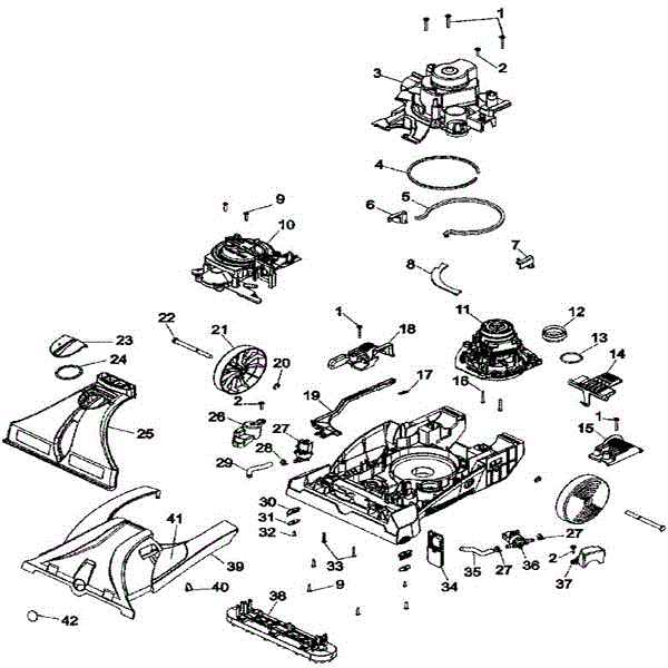 Hoover F7222 SteamVac MaxExtract All-Terrain Carpet Washer Nozzle Assembly Parts List & Schematic, Hoover Model FH7452 Parts List & Schematic