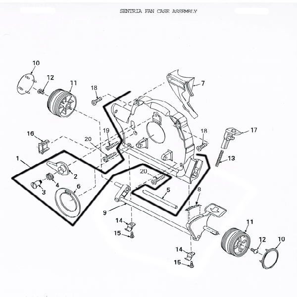 Kirby Sentria (G10) Fan Case Assembly