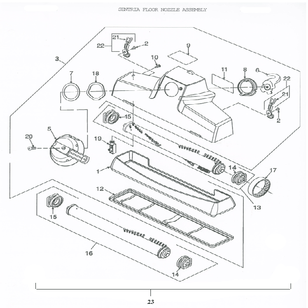 Kirby Sentria (G10) Floor Nozzle Assembly