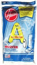 Hoover "A" Allergen Filter Bags Pkg of 3 4010100A