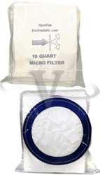 Proteam Aggresor Paper Bag 10 Quartt Micro Filter Replacement