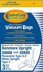 Kenmore Bag Paper 50688 Style U Micro 3 Pack  159