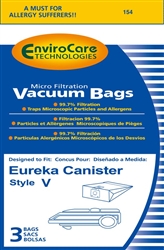 Eureka Paper Bag Style V MicroFilter Express w/CLO 3 pk ENV Replacement | 154SW