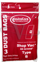 Shop Vacuum Bag Paper Type B Envirocare 3 Pack