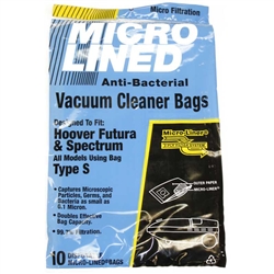 Hoover "S" Paper Bag Micro Lined 10 pack DVC Replacement HR-1489-10