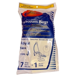 Royal Bag Paper Type J 7 Pack With 1 Filter Replacement  151