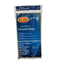 Hoover "A" Paper Bag Microlined 3 Pack Envirocare 809