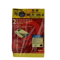 Shop Vac Bag Paper 5 & 8 Gallon Drywall 2 Pack